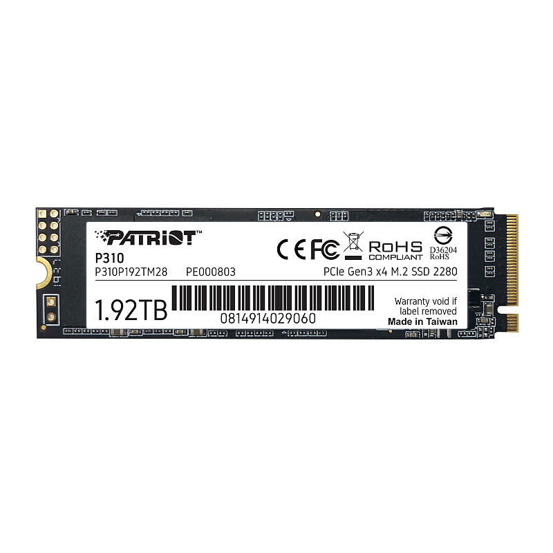 Patriot Memory P310 1,92 TB M.2 PCI Express 3.0 NVMe