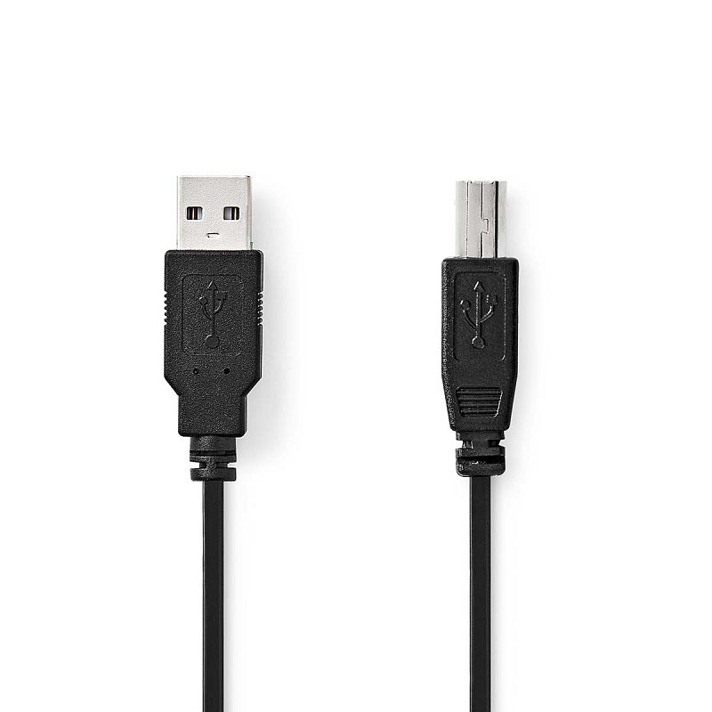 Nedis CCGL60100BK20 USB Kabel USB 2.0 2 m USB A USB B Schwarz