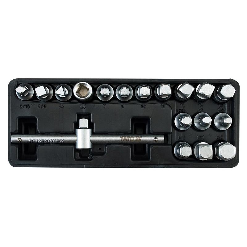 Yato YT-0599 Steckschlüssel Steckschlüssel-Set 18 Stück(e)