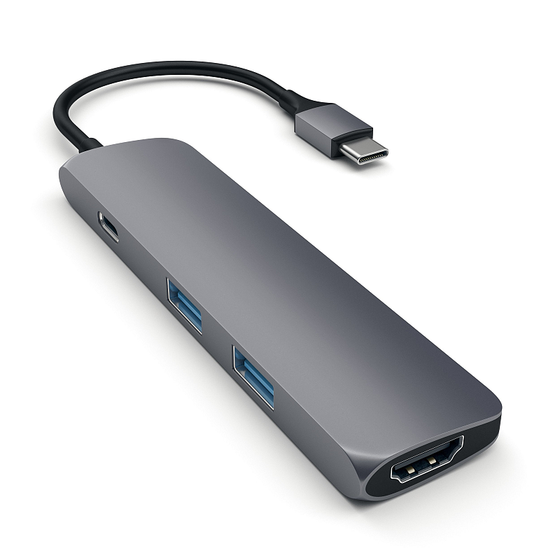 Satechi ST-CMAM laptop-dockingstation & portreplikator USB 3.2 Gen 1 (3.1 Gen 1) Type-C Grau