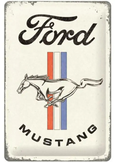Nostalgic Art Ford Mustang Dekoratives Schild & Tafel für drinnen Metall Mehrfarbig