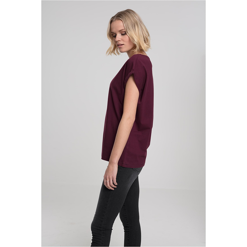 Urban Classics Ladies Extended Shoulder Tee T-Shirt Rundhals Kurzärmel Baumwolle, Trikot