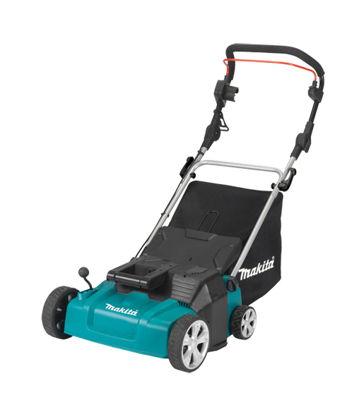 Makita UV3600 Rasen-Vertikutierer 1800 W 40 l Schwarz, Cyan