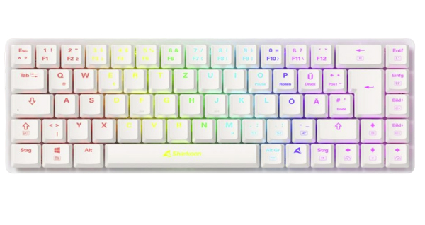 Sharkoon PureWriter W65 Tastatur Gaming RF Wireless QWERTZ Deutsch Schwarz