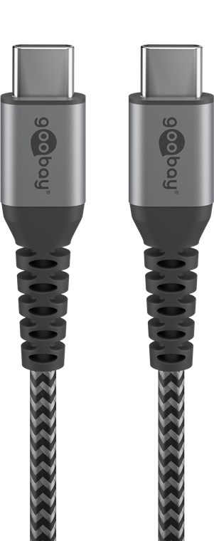 Goobay 49303 USB Kabel USB 2.0 2 m USB C Grau, Silber