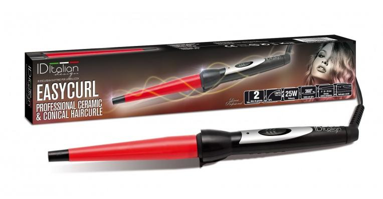 ID Italian IDEESYCURL Haarstyling-Gerät Lockenstab Warm Schwarz, Rot 25 W