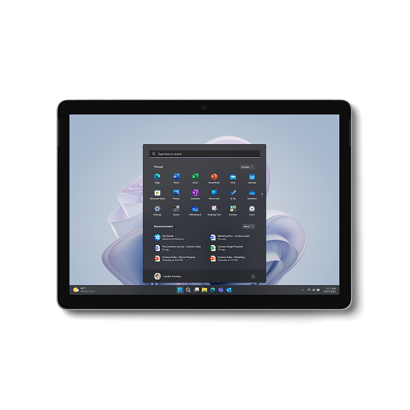 Microsoft Surface Go 4 Intel® N 128 GB 26,7 cm (10.5") 8 GB Wi-Fi 6 (802.11ax) Windows 10 Pro Platin