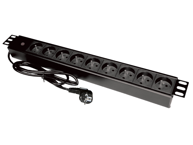 Alantec PZ09 Verlängerungskabel 1,8 m 9 AC-Ausgänge Drinnen Schwarz