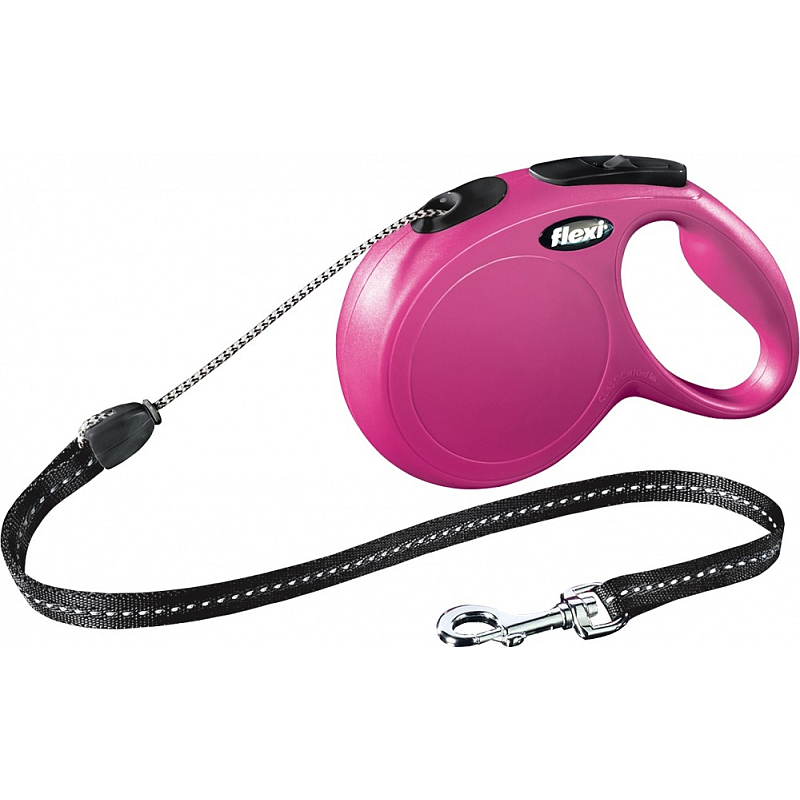 Flexi New CLASSIC 8 m Pink Hund Rückziehbare Leine