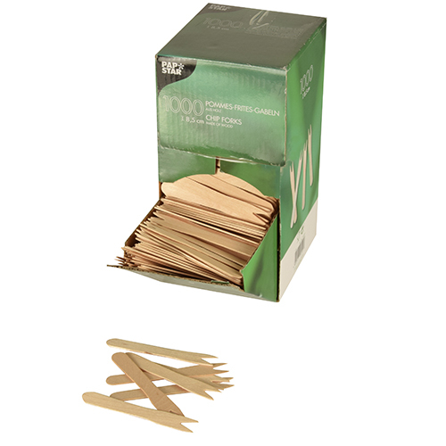 Papstar PAP18201 Gabel Kartoffelgabel Holz 1000 Stück(e)