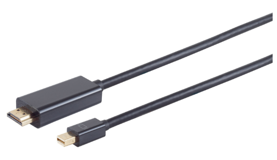 S/CONN maximum connectivity 10-53045 Videokabel-Adapter 3 m Mini DisplayPort HDMI Schwarz