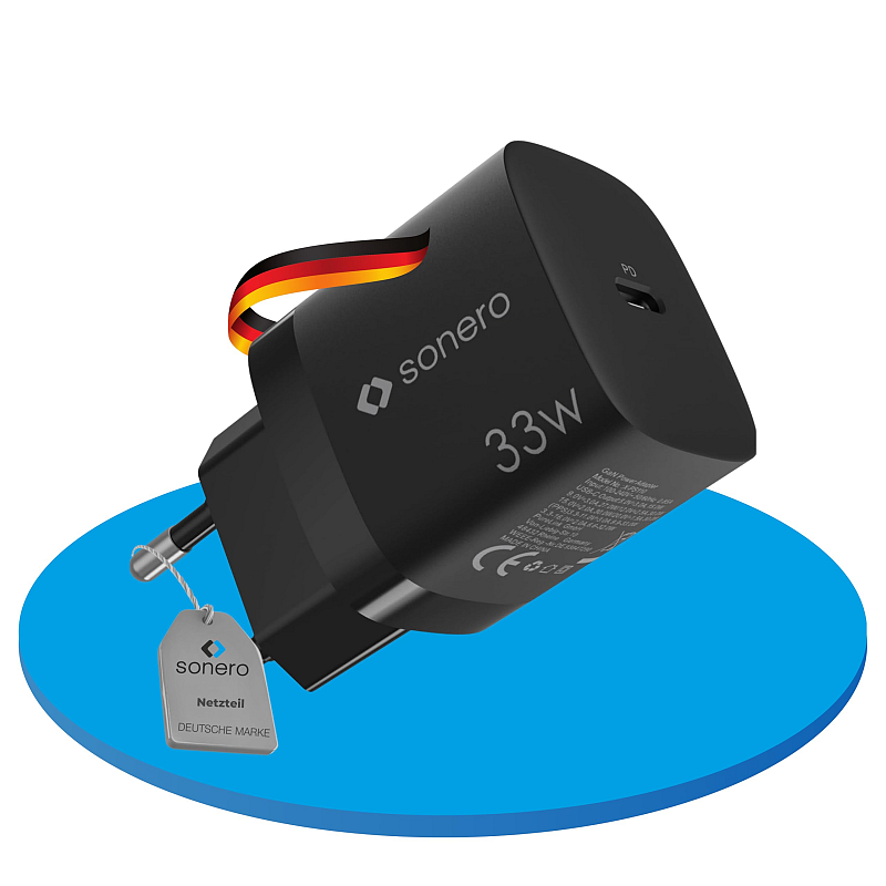 sonero X-PS110 Ladegerät für Mobilgeräte Digitalkamera, Kopfhörer, Kopfhörer, Laptop, Smartphone, Smartwatch, Tablets Schwarz AC Schnellladung Drinnen
