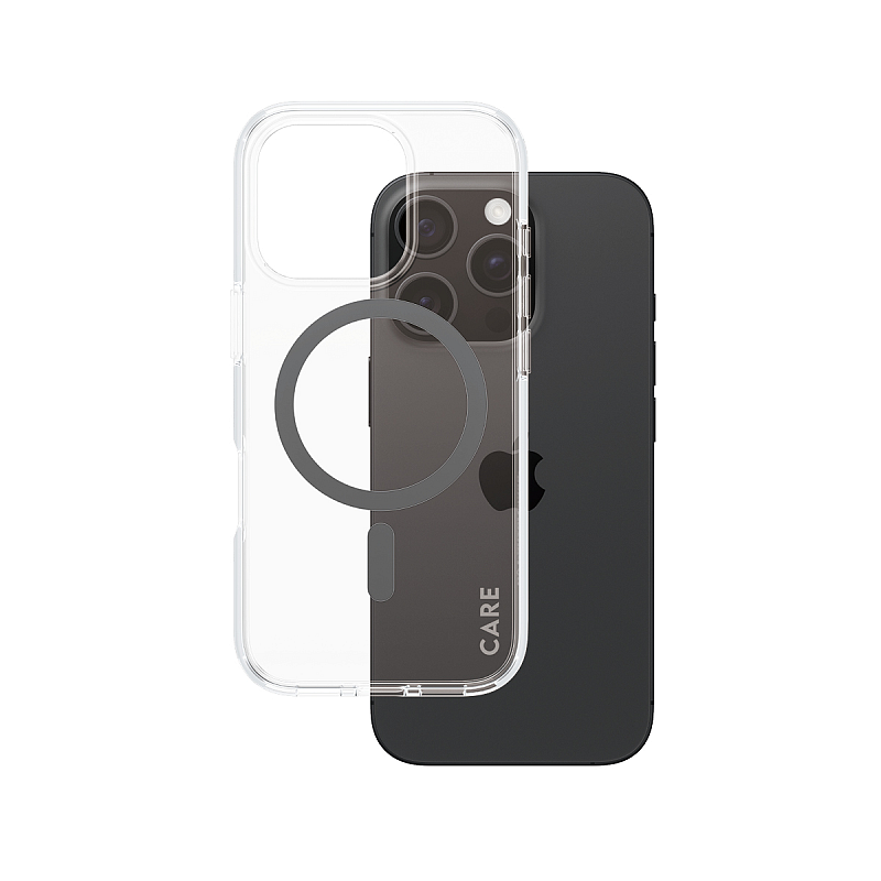 PanzerGlass CARE™ by ® Urban Combat Case Transparent m. Schwarz MagSafe iPhone 16 Pro