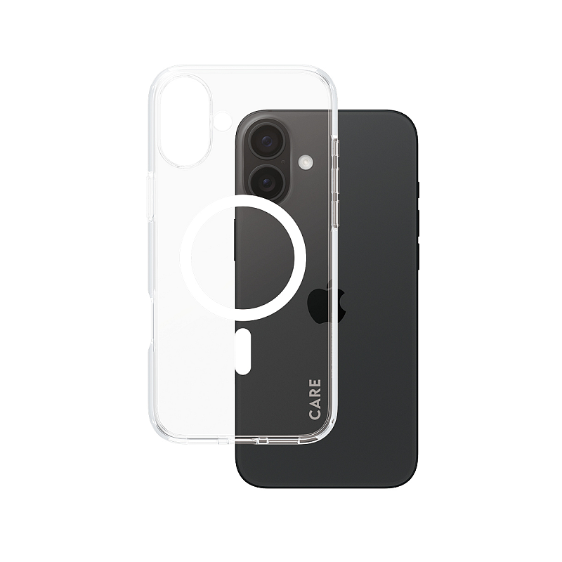 PanzerGlass CARE™ by ® Urban Combat Case Transparent m. Weiß MagSafe iPhone 16 Plus