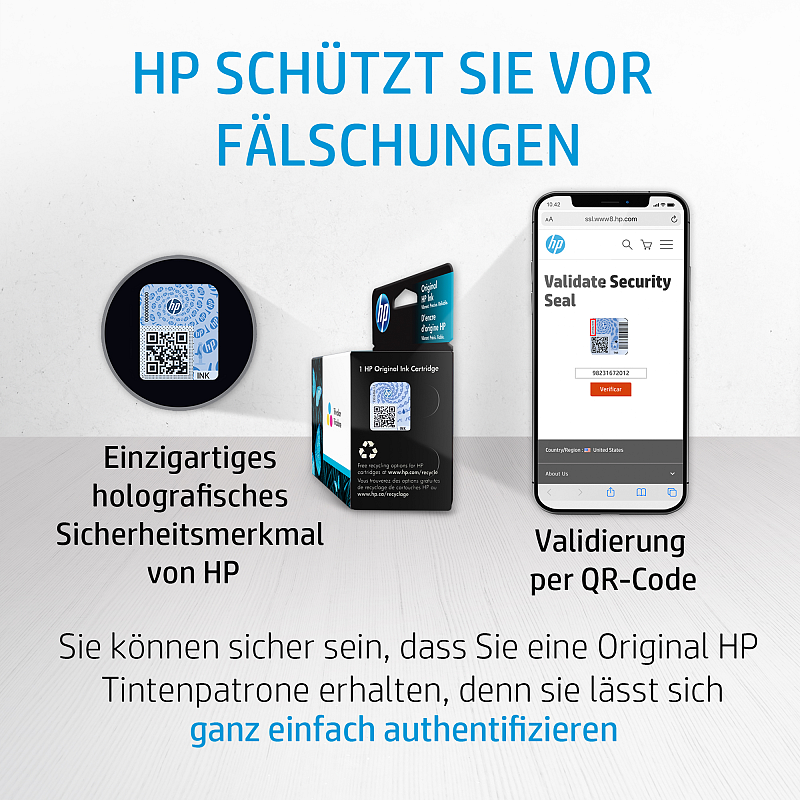 HP 301 Schwarz (2)/3er-Pack Cyan/Magenta/Gelb(1) Original Druckerpatronen