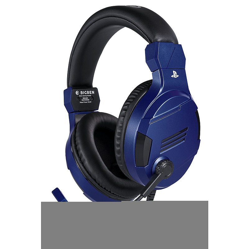 Bigben Interactive PS4OFHEADSETV3G Kopfhörer Kabelgebunden Kopfband Gaming Blau