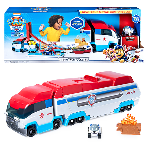 PAW Patrol True Metal Launch'N Haul PAW Patroller mit Robodog, für True Metal Metall-Fahrzeuge, Maßstab 1:55, Spielzeug geeignet für Kinder ab 3 Jahren