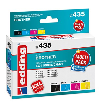 Edding EDD-435 Druckerpatrone 4 Stück(e) Kompatibel Schwarz, Cyan, Magenta, Gelb