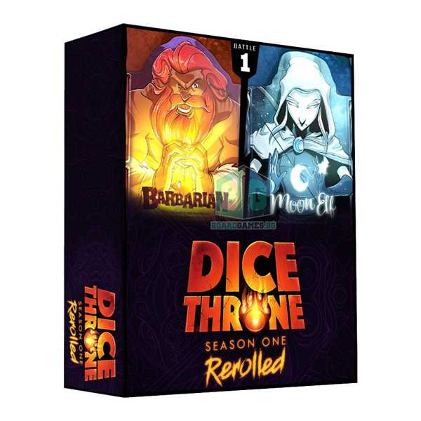 Asmodee Dice Throne: Season One Rerolled 1: Barbarian vs. Moon Elf Brettspiel