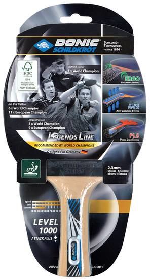 Donic Schildkröt Legends 1000 Tischtennisplatte Schwarz, Blau, Holz