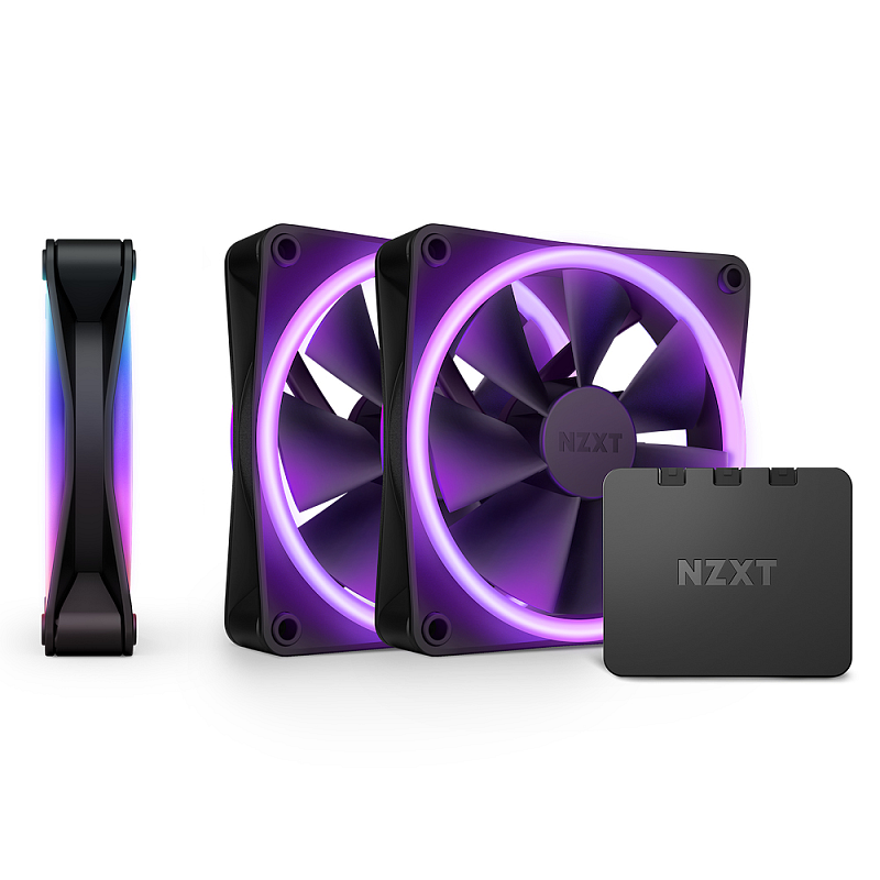 NZXT F120 RGB DUO Triple Pack Computergehäuse Ventilator 12 cm Schwarz 3 Stück(e)