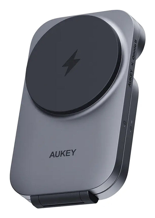 AUKEY LC-MC312 Ladegerät für Mobilgeräte Smartphone, Smartwatch, Kopfhörer Grau, Schwarz USB Kabelloses Aufladen Schnellladung Drinnen, Draußen