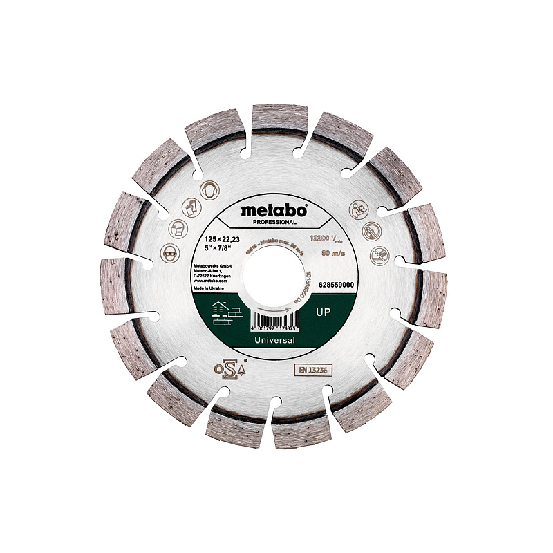 Metabo Diamanttrennscheibe 125x22,23mm, "UP", Universal "professional" (628559000)