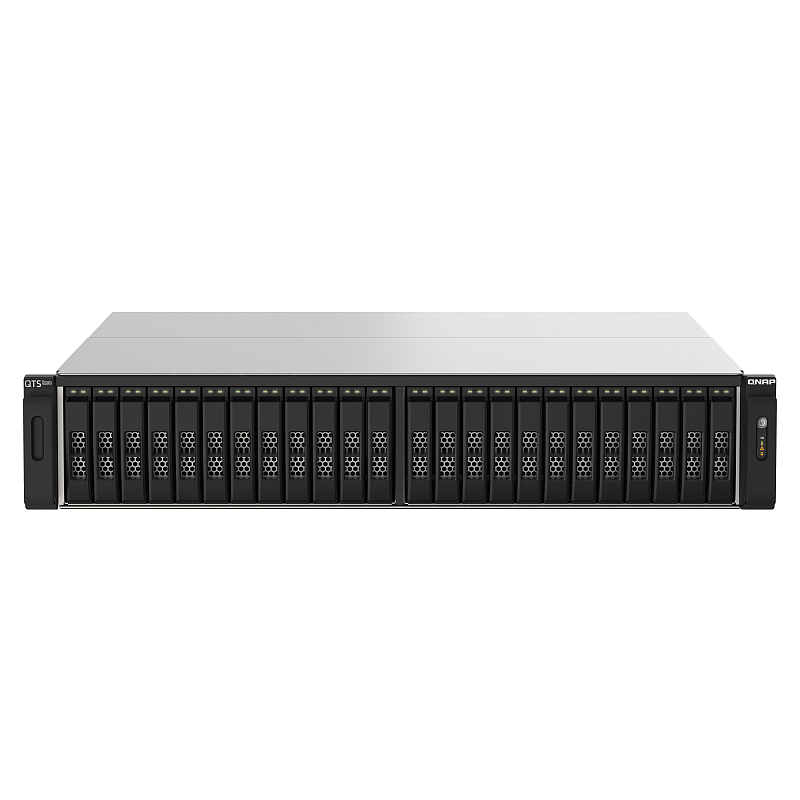 QNAP TS-h2490FU NAS Rack (2U) EPYC 7232P 64 GB DDR4 0 TB QuTS hero Schwarz, Grau