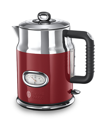 Russell Hobbs Retro Ribbon Wasserkocher 1,7 l 2400 W Rot, Silber