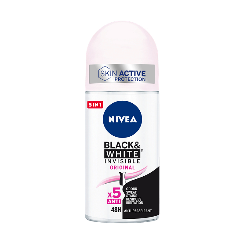 NIVEA Black & White Invisible Original Frauen Roll-on Deodorant 50 ml 1 Stück(e)