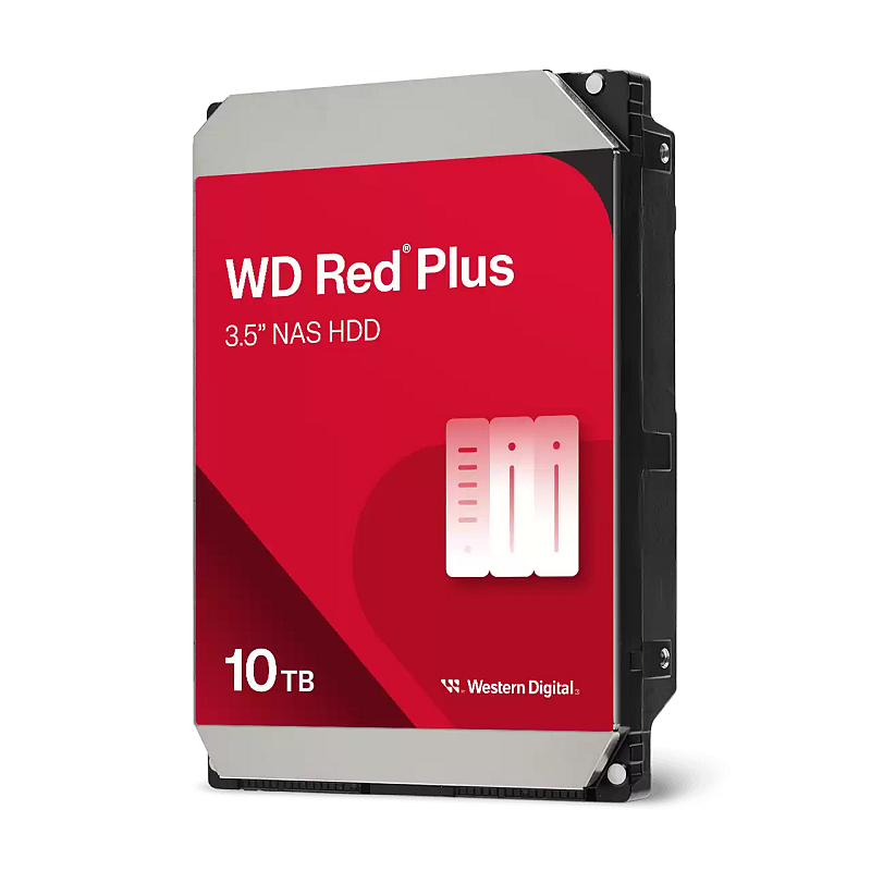 Western Digital Red Plus WD100EFGX Interne Festplatte 10 TB 7200 RPM 256 MB 3.5" Serial ATA III