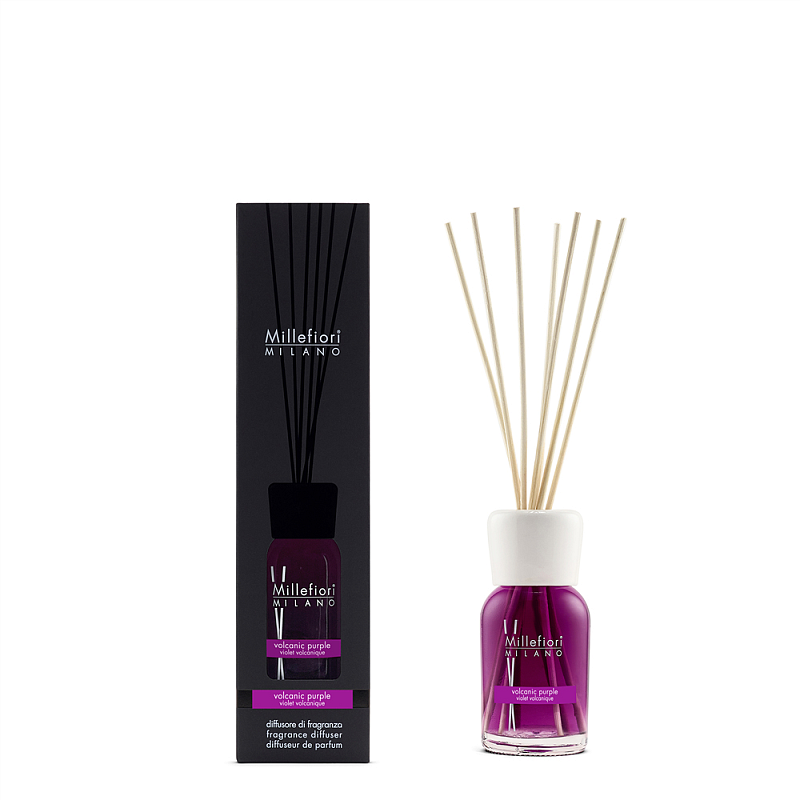 Millefiori Volcanic Purple Aromaessenz 100 ml Bergamotte, Kaschmirhölzer, Patschuli, Birne, Pfingstrose, Himbeere, Rose, Hagebutte, Weißer Moschus Aroma-Diffuser