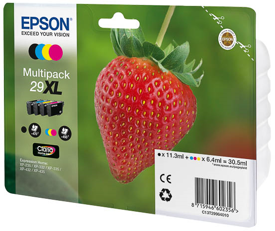 Epson Strawberry 29XL CMYK Druckerpatrone 1 Stück(e) Original Hohe (XL-) Ausbeute Schwarz, Cyan, Magenta, Gelb