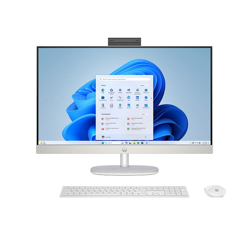 HP 27-cr2455ng Intel Core Ultra 5 225U 68,6 cm (27") 1920 x 1080 Pixel Touchscreen All-in-One-PC 32 GB DDR5-SDRAM 1 TB SSD Windows 11 Home Wi-Fi 6 (802.11ax) AI PC Weiß