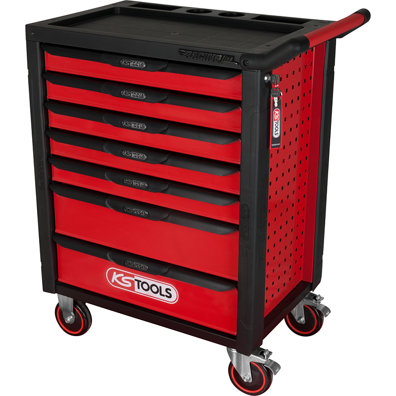 KS Tools 826.0007 Kleinteil/Werkzeugkasten Stahl Schwarz, Rot