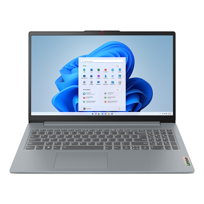 Lenovo IdeaPad Slim 3 15ABR8 AMD Ryzen™ 5 5625U Laptop 39,6 cm (15.6") Full HD 16 GB DDR4-SDRAM 512 GB SSD Wi-Fi 6 (802.11ax) Windows 11 Home Deutsch Grau