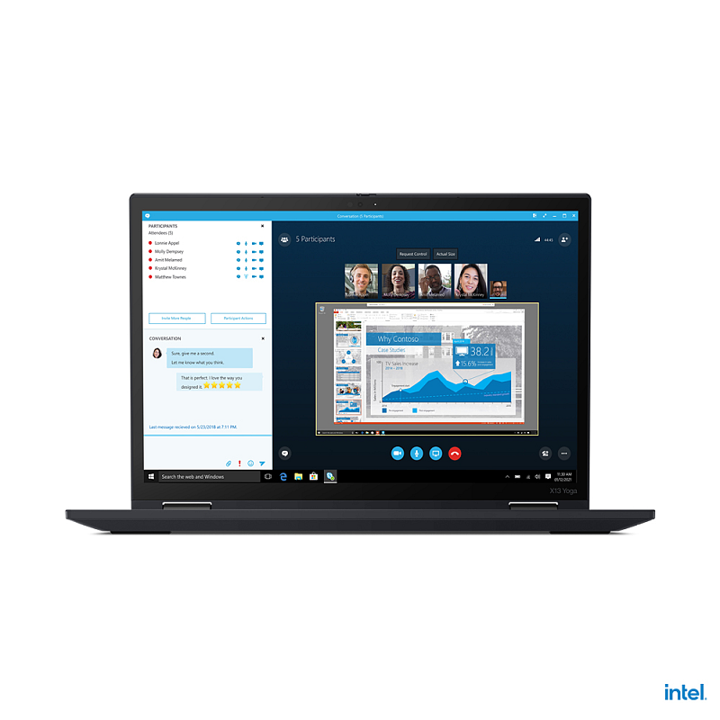 Lenovo ThinkPad X13 Yoga Gen 2 (Intel) Intel® Core™ i7 i7-1165G7 Hybrid (2-in-1) 33,8 cm (13.3") Touchscreen WUXGA 16 GB LPDDR4x-SDRAM 512 GB SSD Wi-Fi 6 (802.11ax) Windows 10 Pro Deutsch Schwarz