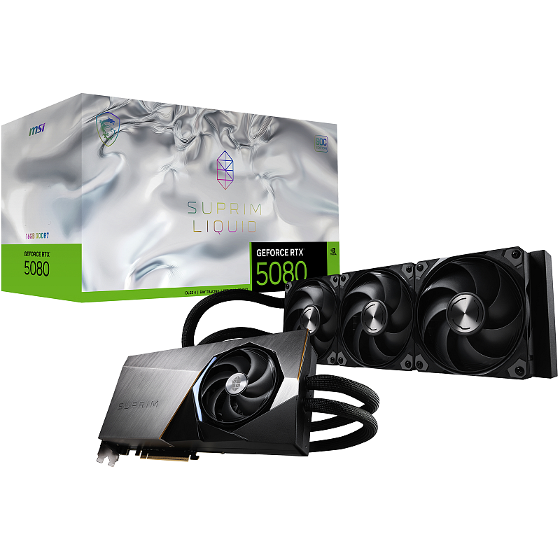 MSI SUPRIM GEFORCE RTX 5080 16G LIQUID SOC Grafikkarte NVIDIA 16 GB GDDR7