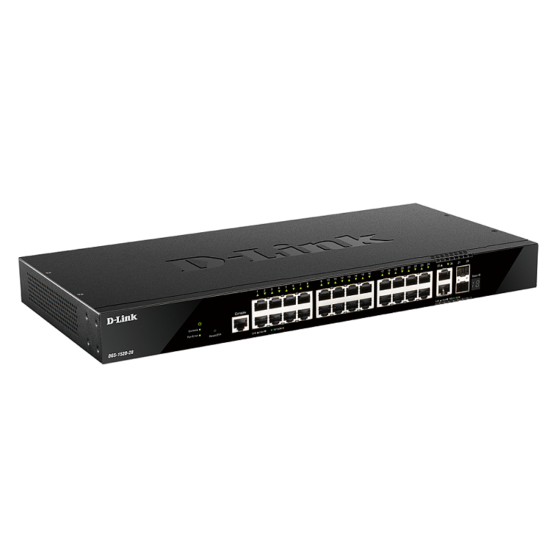 D-Link DGS-1520-28/E Netzwerk-Switch Managed L3 10G Ethernet (100/1000/10000) 1U Schwarz