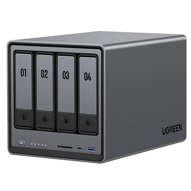 Ugreen NASync DXP4800 NAS Kompakt N100 8 GB DDR5 0 TB UGOS Pro Schwarz