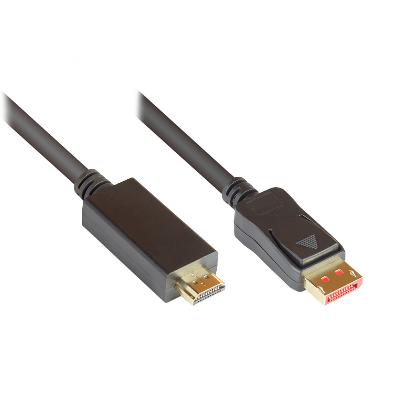 Alcasa DP14-HDMI1 Videokabel-Adapter 1 m DisplayPort HDMI Schwarz