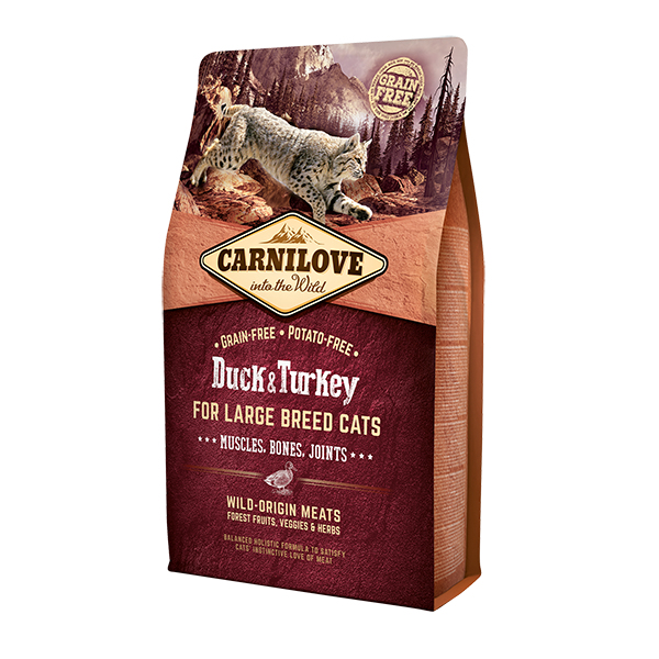 CARNILOVE Duck & Turkey Katzen-Trockenfutter 6 kg Adult Ente, Truthahn