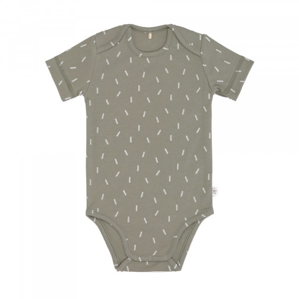 Lässig Baby Body Kurzarm GOTS - Cozy Colors, Speckles Olive (7 - 24 Monate)