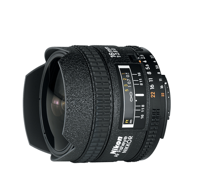 Nikon AF Fisheye-Nikkor 16mm f/2.8D SLR Weitwinkel-Fischaugenobjektiv Schwarz