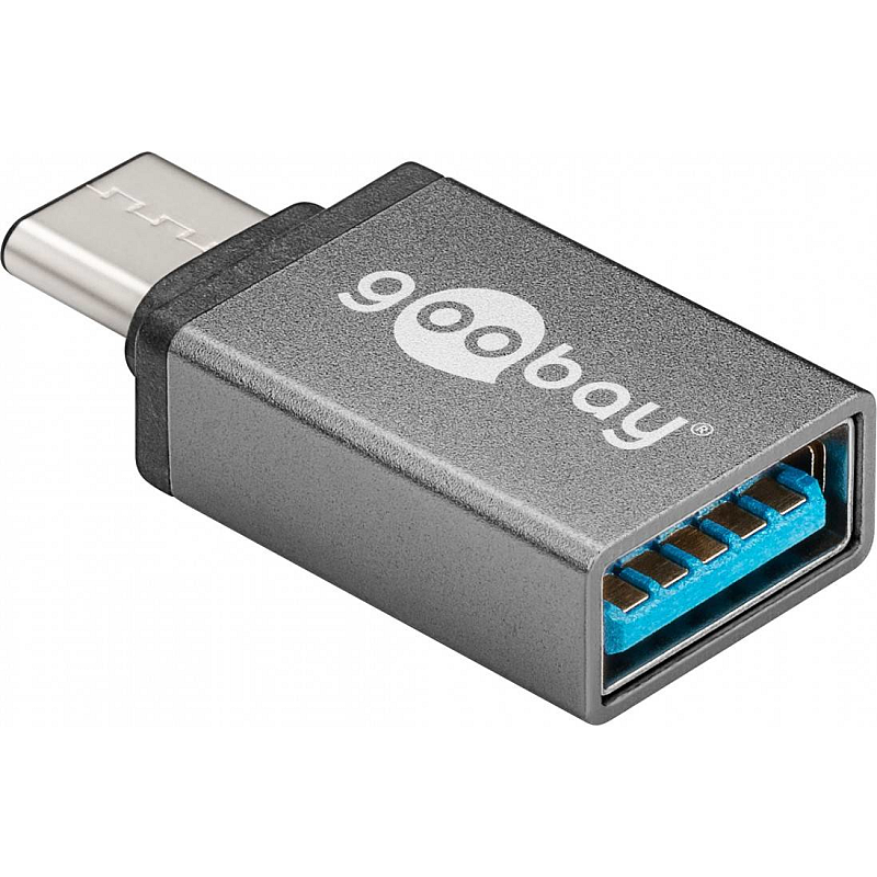 Goobay 56621 Kabeladapter USB-C USB 3.0 female (Type A) Grau