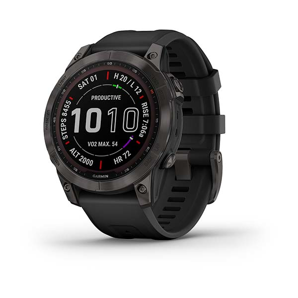 Garmin fēnix 7 3,3 cm (1.3") MIP 47 mm Digital 260 x 260 Pixel Touchscreen Schwarz WLAN GPS
