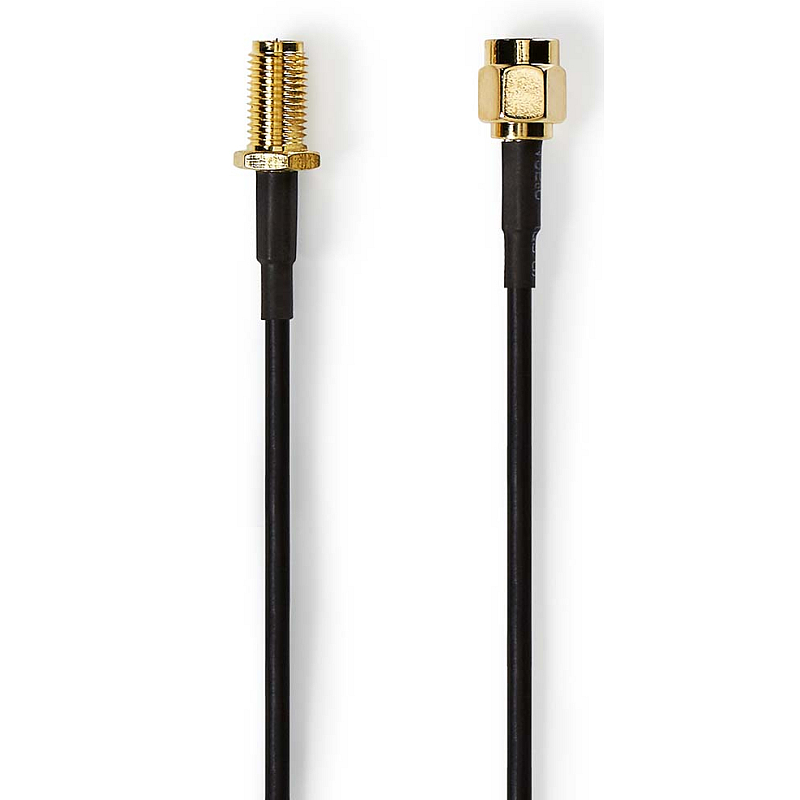 Nedis CSGL02210BK50 Koaxialkabel RG-174 5 m RP-SMA Schwarz