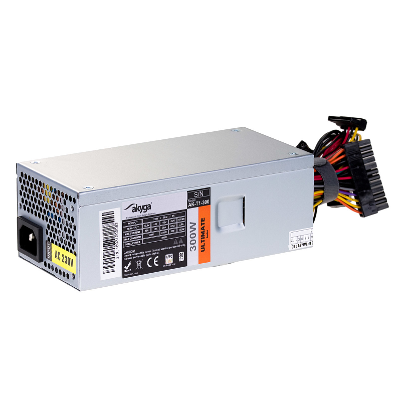 Akyga AK-T1-300 Netzteil 300 W 24-pin ATX TFX Aluminium