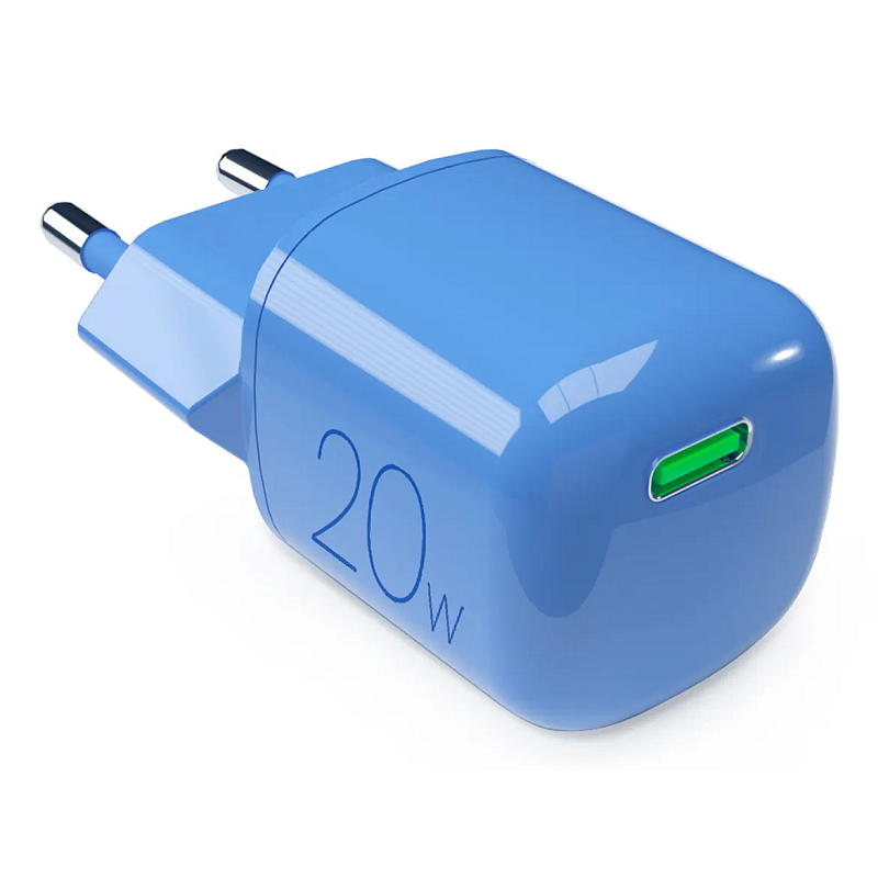 PURO PUFCMTCUSBC20WGBLUE Ladegerät für Mobilgeräte Smartphone, Tablets Blau AC Schnellladung Drinnen