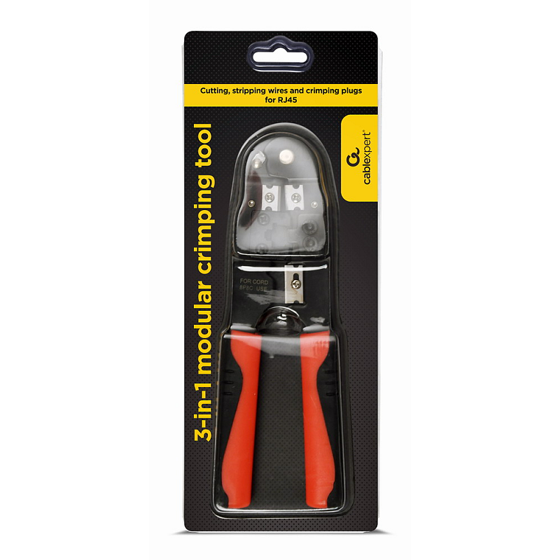 Gembird T-WC-03 Kabel-Crimper Crimpwerkzeug Schwarz, Rot